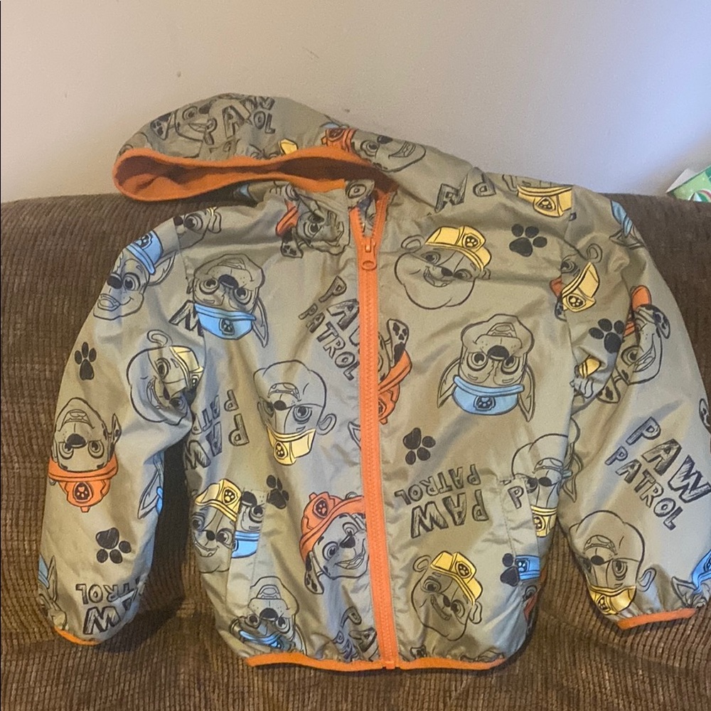 Paw Patrol Gray and Orange Raincoat with Fun Print